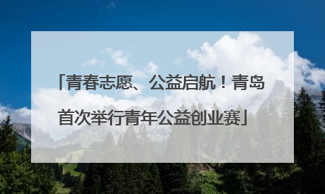 青春志愿、公益启航！青岛首次举行青年公益创业赛