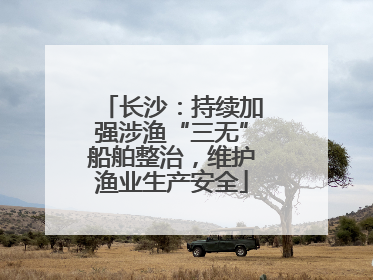 长沙：持续加强涉渔“三无”船舶整治，维护渔业生产安全