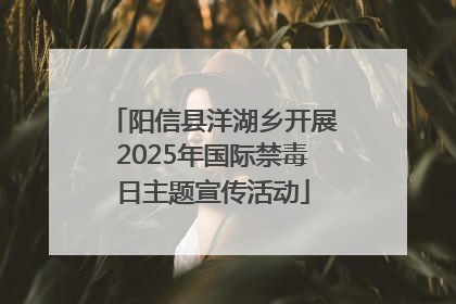 阳信县洋湖乡开展2025年国际禁毒日主题宣传活动