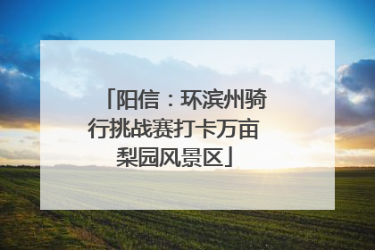 阳信：环滨州骑行挑战赛打卡万亩梨园风景区