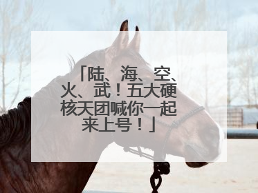 陆、海、空、火、武！五大硬核天团喊你一起来上号！