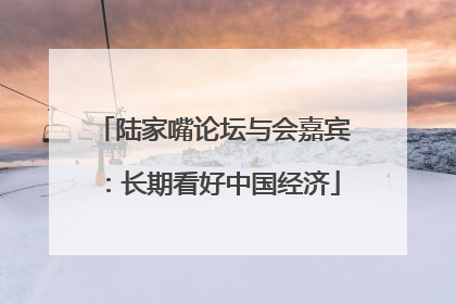 陆家嘴论坛与会嘉宾：长期看好中国经济