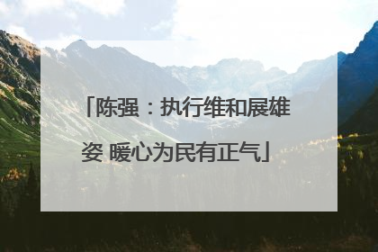 陈强：执行维和展雄姿 暖心为民有正气