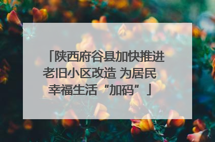 陕西府谷县加快推进老旧小区改造 为居民幸福生活“加码”