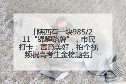陕西有一块985/211“锦鲤路牌”，市民打卡：寓意美好，拍个视频祝高考生金榜题名