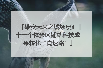 雄安未来之城场景汇丨十一个体验区铺就科技成果转化“高速路”