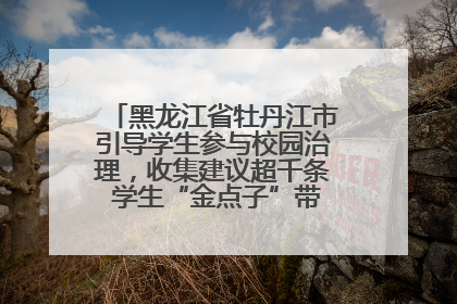 黑龙江省牡丹江市引导学生参与校园治理，收集建议超千条 学生“金点子”带来学校“新样子”