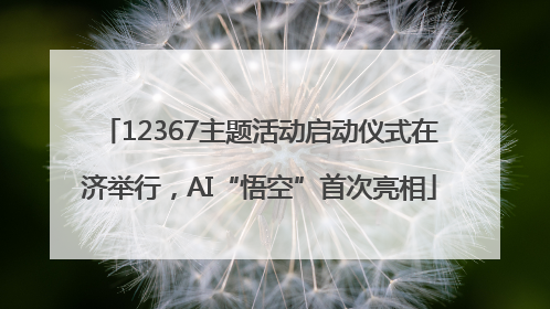 12367主题活动启动仪式在济举行，AI“悟空”首次亮相