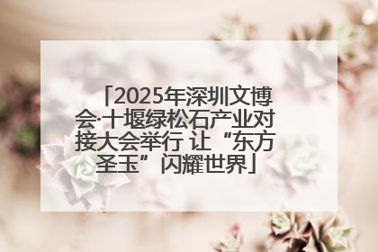 2025年深圳文博会·十堰绿松石产业对接大会举行 让“东方圣玉”闪耀世界