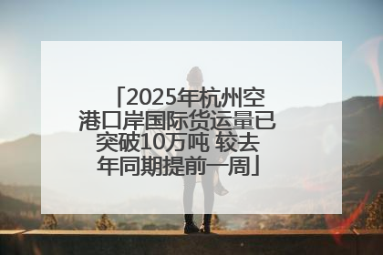 2025年杭州空港口岸国际货运量已突破10万吨 较去年同期提前一周