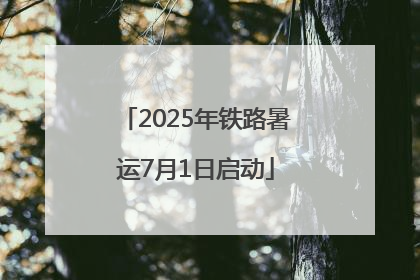 2025年铁路暑运7月1日启动