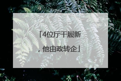 4位厅干履新，他由政转企