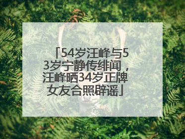 54岁汪峰与53岁宁静传绯闻，汪峰晒34岁正牌女友合照辟谣