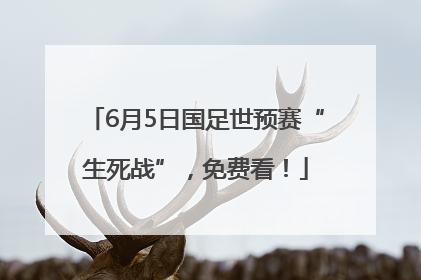6月5日国足世预赛“生死战”，免费看！