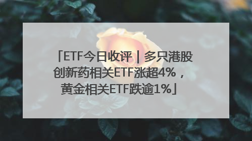 ETF今日收评｜多只港股创新药相关ETF涨超4%，黄金相关ETF跌逾1%